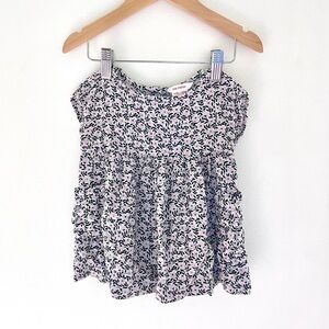 4/$20💥Flowy Floral Shirt Dress, Side Pockets, White & Purple, Soft Viscose